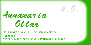 annamaria ollar business card